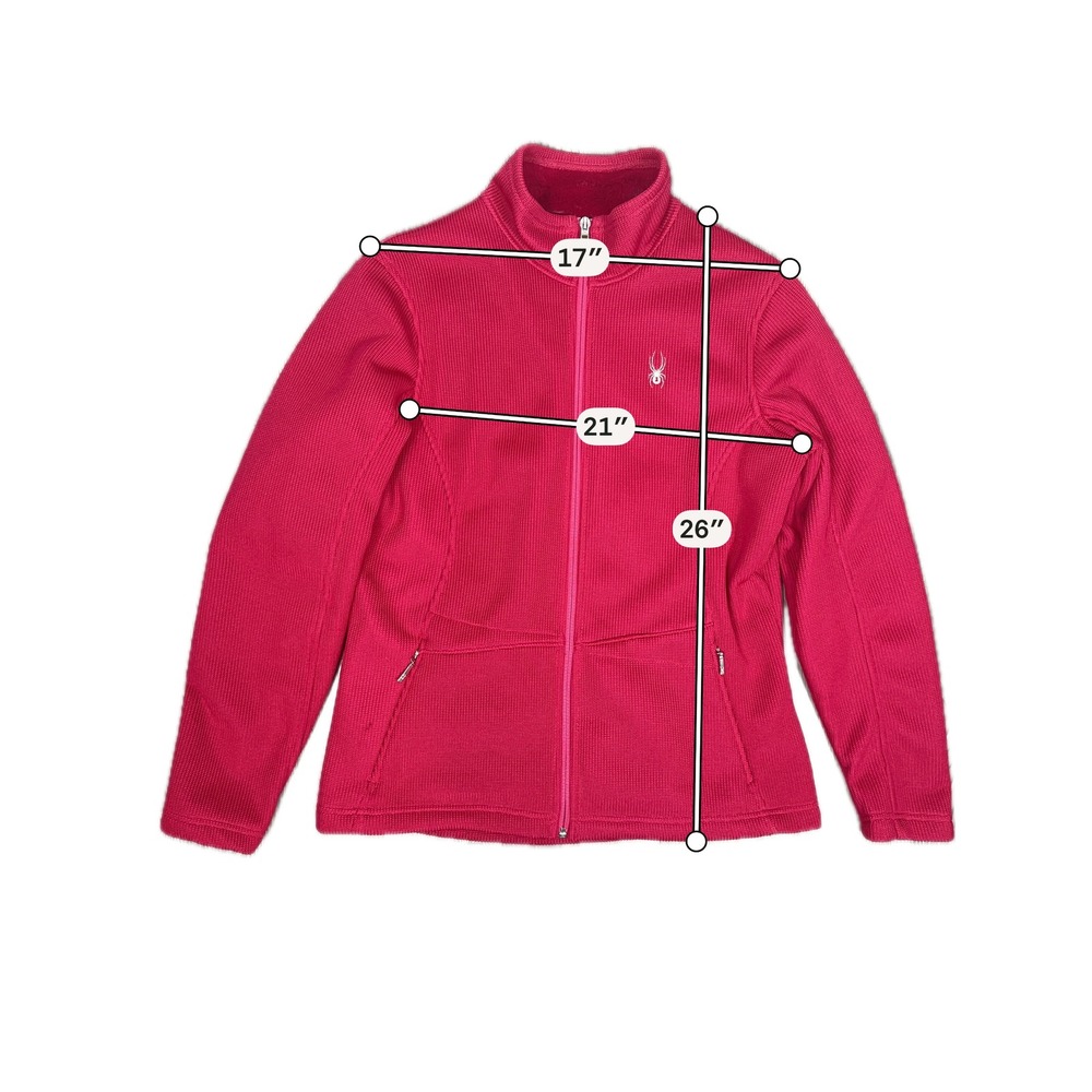 Spyder Women's Red Zip Up Plush Lined Knit Jacket - SIZE L Winter Outdoors - Picture 7 of 7